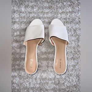 Express White Wedge Sandal